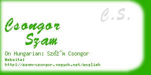 csongor szam business card